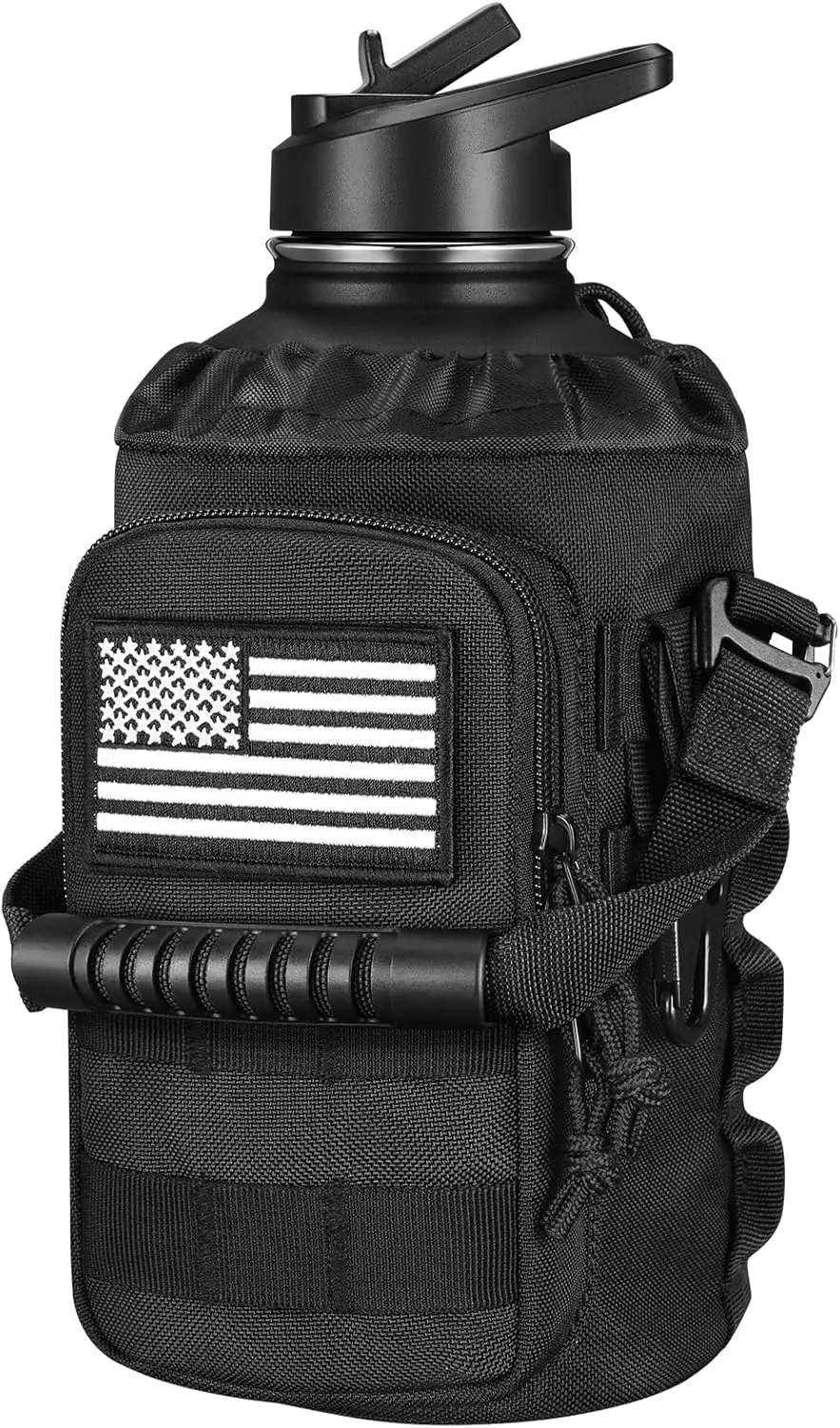 64 oz Insulated Water Bottle with Straw, 2L Stainless Steel Sports Jug with Pouch, Durable Handle for Gym, Hiking, Camping (Blac
64 oz Insulated Water Bottle with Straw, 2L Stainless Steel Sports Jug with Pouch, Durable Handle for Gym, Hiking, Camping (Blac