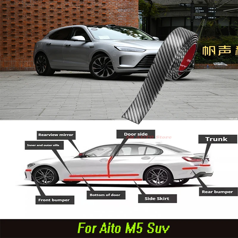 For Aito M5 Strong adhesive bumper strip, front and rear lip side skirts, collision and scratch resistant, suitable
For Aito M5 Strong adhesive bumper strip, front and rear lip side skirts, collision and scratch resistant, suitable
