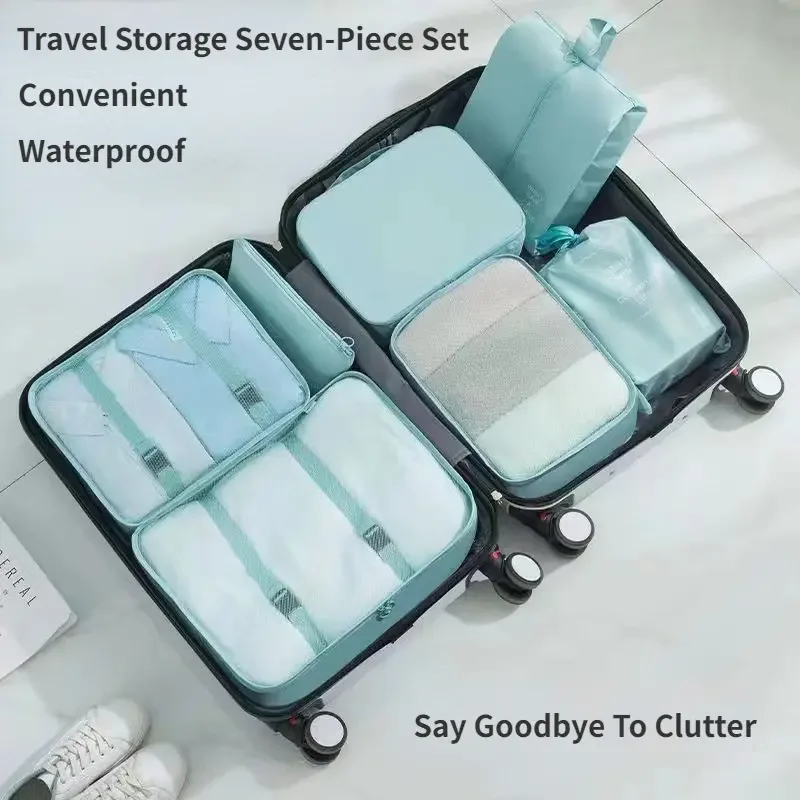 7 Pcs Set Clear Packaging Travel Luggage Organizer, HangablheldLaundry Bag Shoe Bag, Luggage Packing Travel Accessories
7 Pcs Set Clear Packaging Travel Luggage Organizer, HangablheldLaundry Bag Shoe Bag, Luggage Packing Travel Accessories