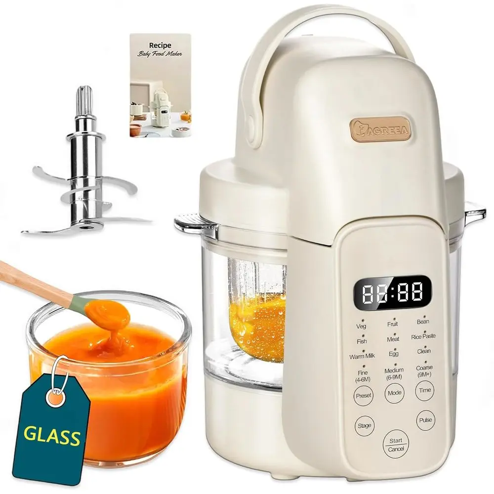 All-in-One Baby Food Steamer and Blender, 3-Stage Age-Specific, BPA-Free
All-in-One Baby Food Steamer and Blender, 3-Stage Age-Specific, BPA-Free