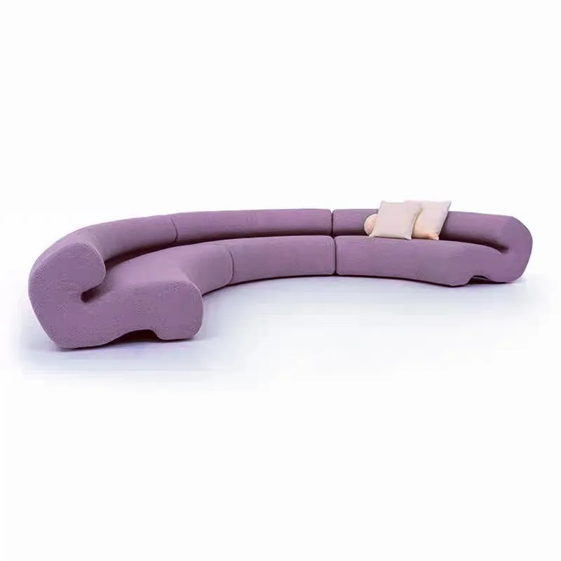 Curved fabric sofa, Italian minimalist Internet celebrity designer Modern living room reception, lobby special-shaped sofa
Curved fabric sofa, Italian minimalist Internet celebrity designer Modern living room reception, lobby special-shaped sofa