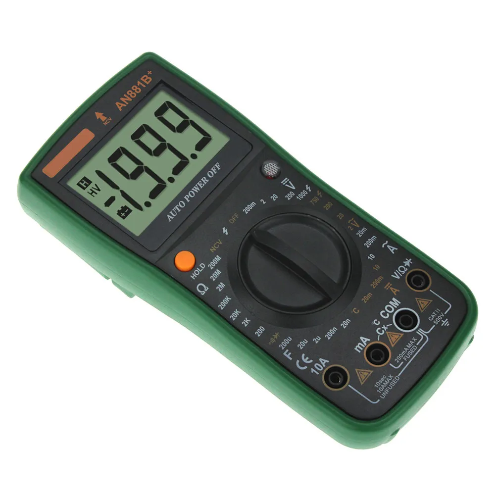 High Accuracy Meter Digital Multimeter Ampere Capacitance Resistance Meter Voltage Tester with Clips (Green)
High Accuracy Meter Digital Multimeter Ampere Capacitance Resistance Meter Voltage Tester with Clips (Green)