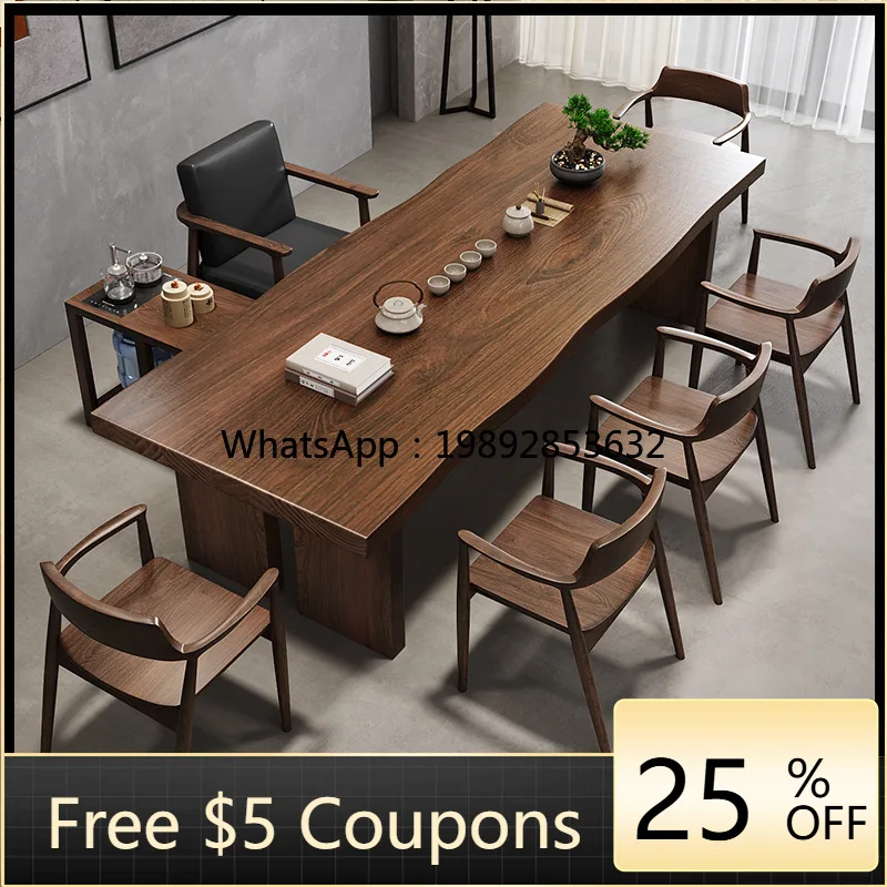 LYY Home Living Room Tea Table Brewing and Chair Set Office Coffee Wabi-Sabi Style Walnut Solid Wood Tea Table 
LYY Home Living Room Tea Table Brewing and Chair Set Office Coffee Wabi-Sabi Style Walnut Solid Wood Tea Table