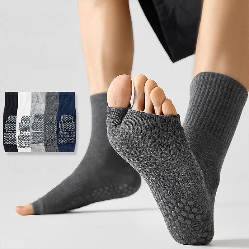 5 Pairs Men Open Toe Two Toe Grippy Socks for Male Non Skid Split Toe Fitness Socks for Studio Daily Use Solid Color Floor Socks
5 Pairs Men Open Toe Two Toe Grippy Socks for Male Non Skid Split Toe Fitness Socks for Studio Daily Use Solid Color Floor Socks