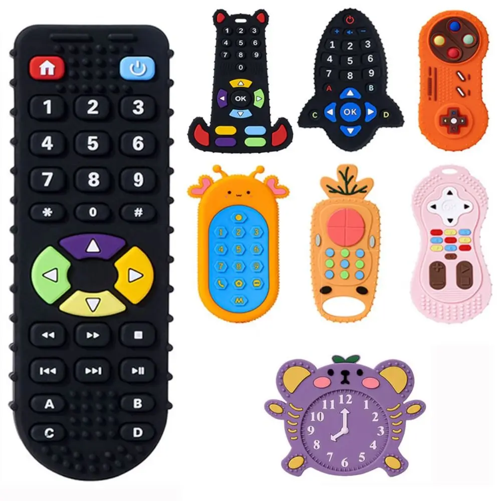 Cartoon Silicone Baby Silicone Teether Kids Sensory Educational Rodent Gum Remote Control Shape Teether Washable Teether Baby
Cartoon Silicone Baby Silicone Teether Kids Sensory Educational Rodent Gum Remote Control Shape Teether Washable Teether Baby