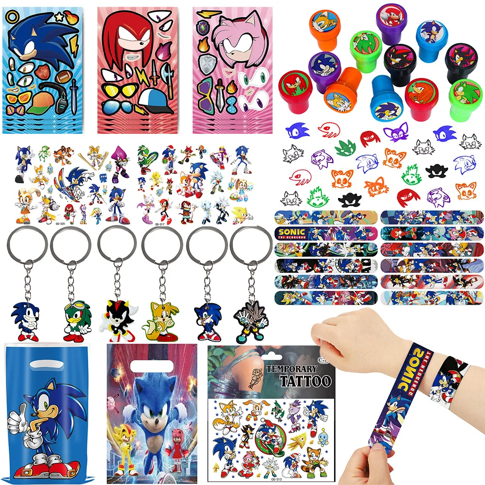 Sonic Birthday Party Gift Sonic Characters Stickers Keychain Snap Bracelet Face Stickers Gift Filler Bag Kid Birthday Party Gift
Sonic Birthday Party Gift Sonic Characters Stickers Keychain Snap Bracelet Face Stickers Gift Filler Bag Kid Birthday Party Gift