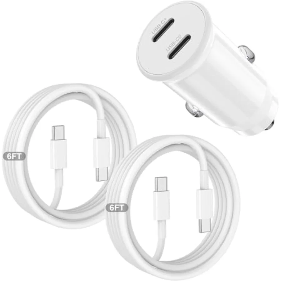 for iPhone 17 16 15 Car Charger Fast Charging, 40W Dual Port USB C Car Charger with 2Pack USB C Cable 6Feet, Type C Car Adapter
for iPhone 17 16 15 Car Charger Fast Charging, 40W Dual Port USB C Car Charger with 2Pack USB C Cable 6Feet, Type C Car Adapter