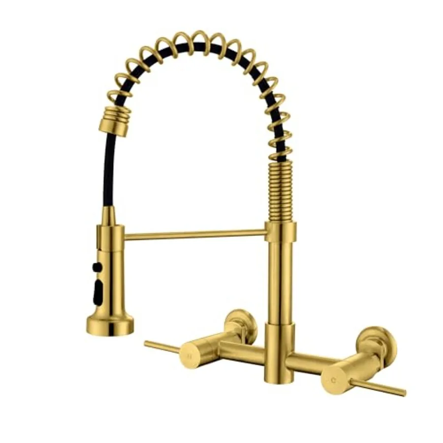 Wall Mount Kitchen Faucet 8 Inch Center Wall Mount Kitchen Sink Faucet with Pull Down Sprayer Commercial Brushed
Wall Mount Kitchen Faucet 8 Inch Center Wall Mount Kitchen Sink Faucet with Pull Down Sprayer Commercial Brushed