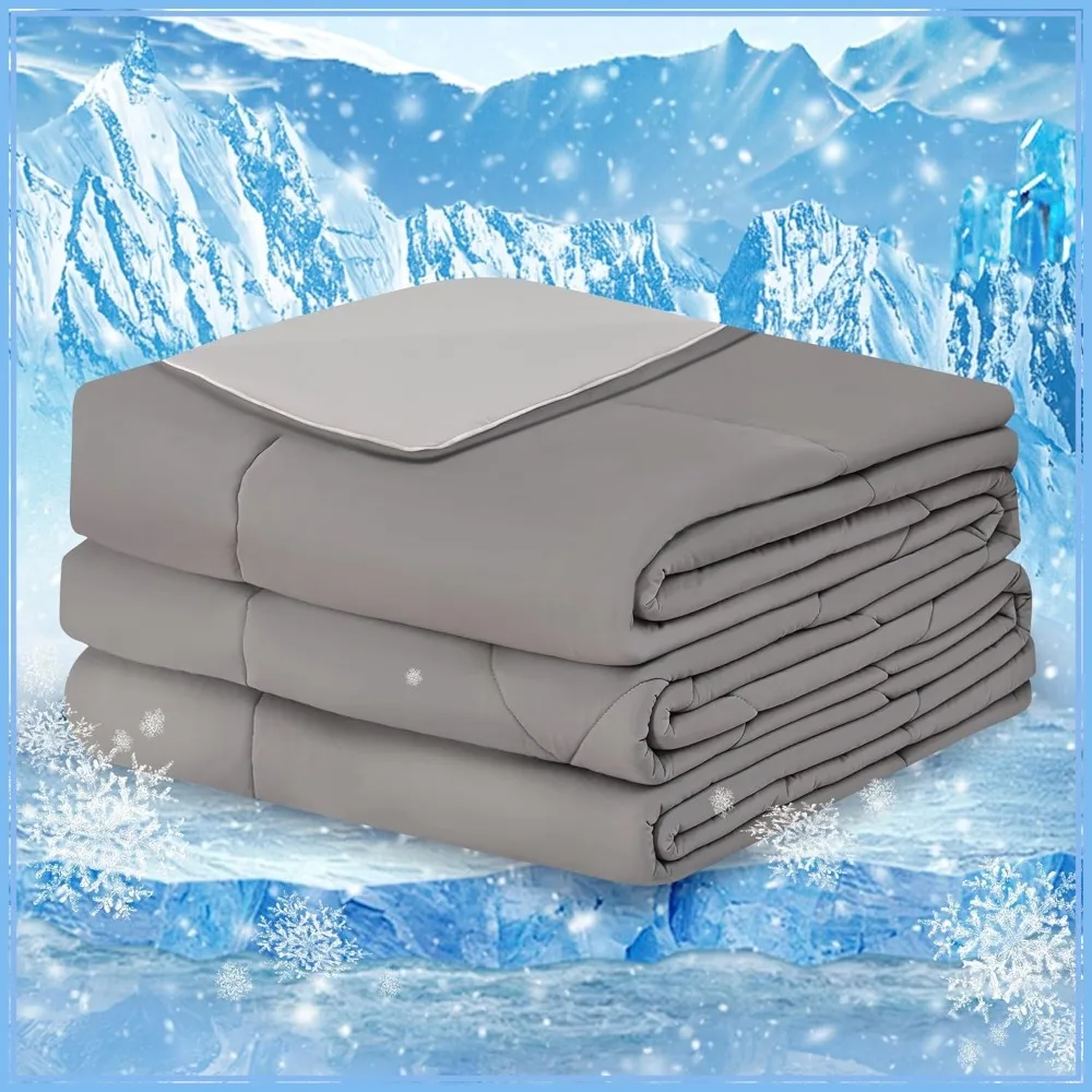 Cooling Comforter Twin Size 60x90 Grey - Double Sided Summer Blanket for Hot Sleepers, Breathable Soft Lightweight
Cooling Comforter Twin Size 60x90 Grey - Double Sided Summer Blanket for Hot Sleepers, Breathable Soft Lightweight