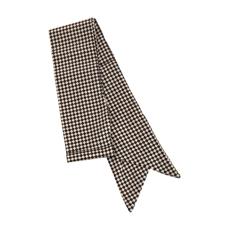 Scarf Silk Black White Plaid Minimalist Versatile Hair Tie Bag Wrap Neck Bandana Elegant Daily Essential Accessory
Scarf Silk Black White Plaid Minimalist Versatile Hair Tie Bag Wrap Neck Bandana Elegant Daily Essential Accessory