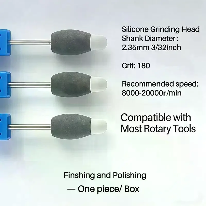 Double-color Silicone Grinding Head With Dual-Size Tips 1Pc/Box Flexible Scratch-Free Polishing Tool For Finshing And Polishing
Double-color Silicone Grinding Head With Dual-Size Tips 1Pc/Box Flexible Scratch-Free Polishing Tool For Finshing And Polishing