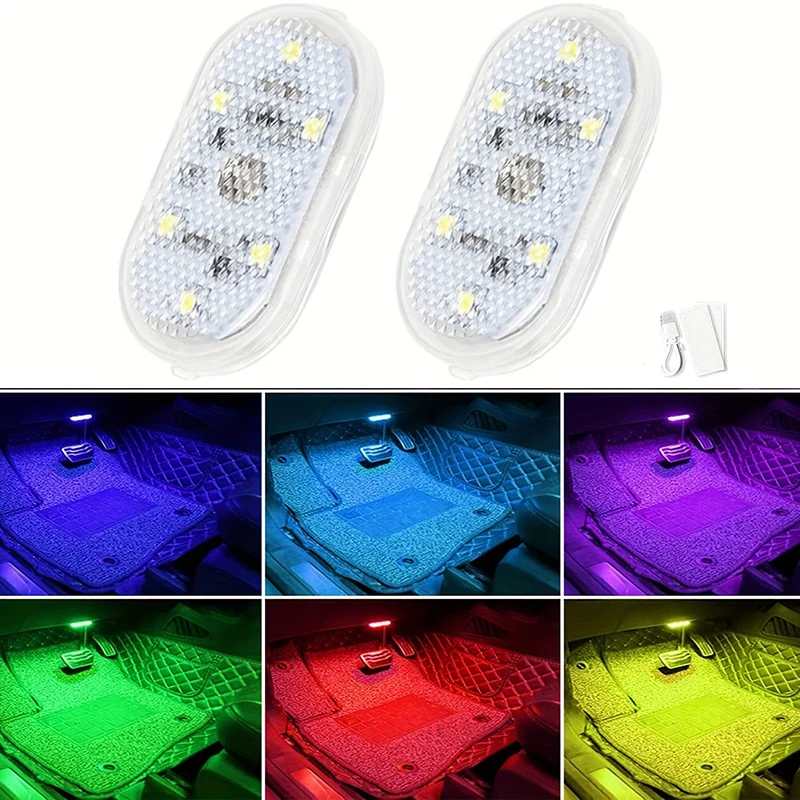 1pc Car LED Lights 7 Colors LED Car Lights 6 Bright LED Beads Portable Night Reading Light Car Interior Atmosphere USB Charging
1pc Car LED Lights 7 Colors LED Car Lights 6 Bright LED Beads Portable Night Reading Light Car Interior Atmosphere USB Charging