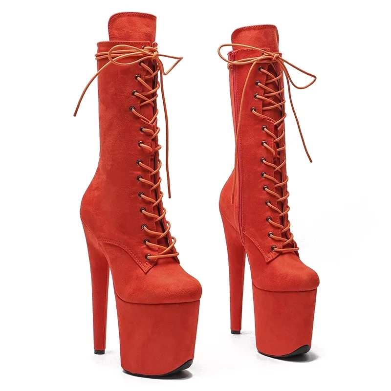 LAIJIANJINXIA New Flock 20CM/8Inches Fashion Women's Platform Party High Heels Modern Mid-Calf Boots Pole Dance shoes 071
LAIJIANJINXIA New Flock 20CM/8Inches Fashion Women's Platform Party High Heels Modern Mid-Calf Boots Pole Dance shoes 071