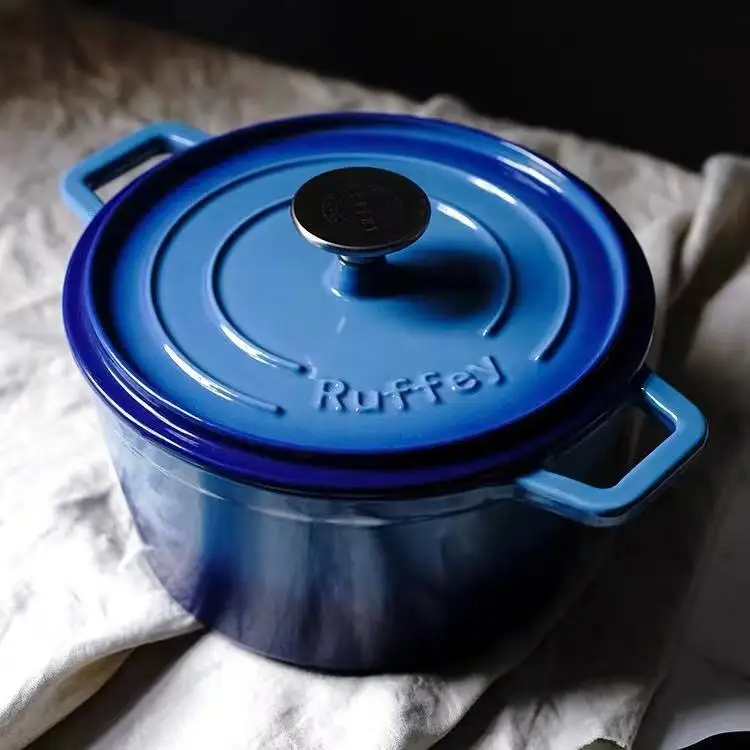 Enamel Cast Iron Pot Blue Rounded Stew Pot Thermal Cooker Soup Pot Multi-Function Pot Induction Cooker
Enamel Cast Iron Pot Blue Rounded Stew Pot Thermal Cooker Soup Pot Multi-Function Pot Induction Cooker