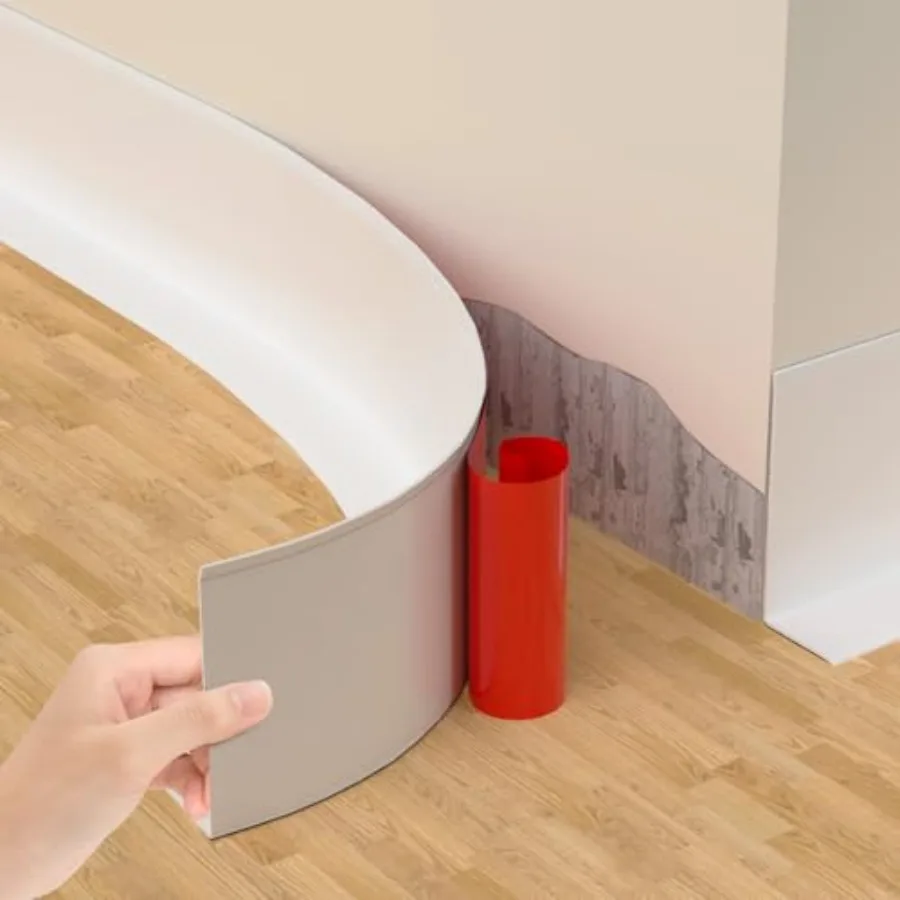 Self-Adhesive Flexible Baseboard Molding Trim 60 Feet Vinyl Wall Base for Curved Walls and Uneven Floors, Protect or Decorate A
Self-Adhesive Flexible Baseboard Molding Trim 60 Feet Vinyl Wall Base for Curved Walls and Uneven Floors, Protect or Decorate A