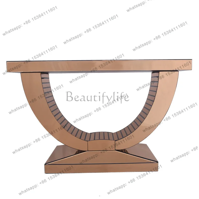 8Nordic mirror fashion glass entrance table Corridor table Modern simple foyer entrance table 3137
8Nordic mirror fashion glass entrance table Corridor table Modern simple foyer entrance table 3137