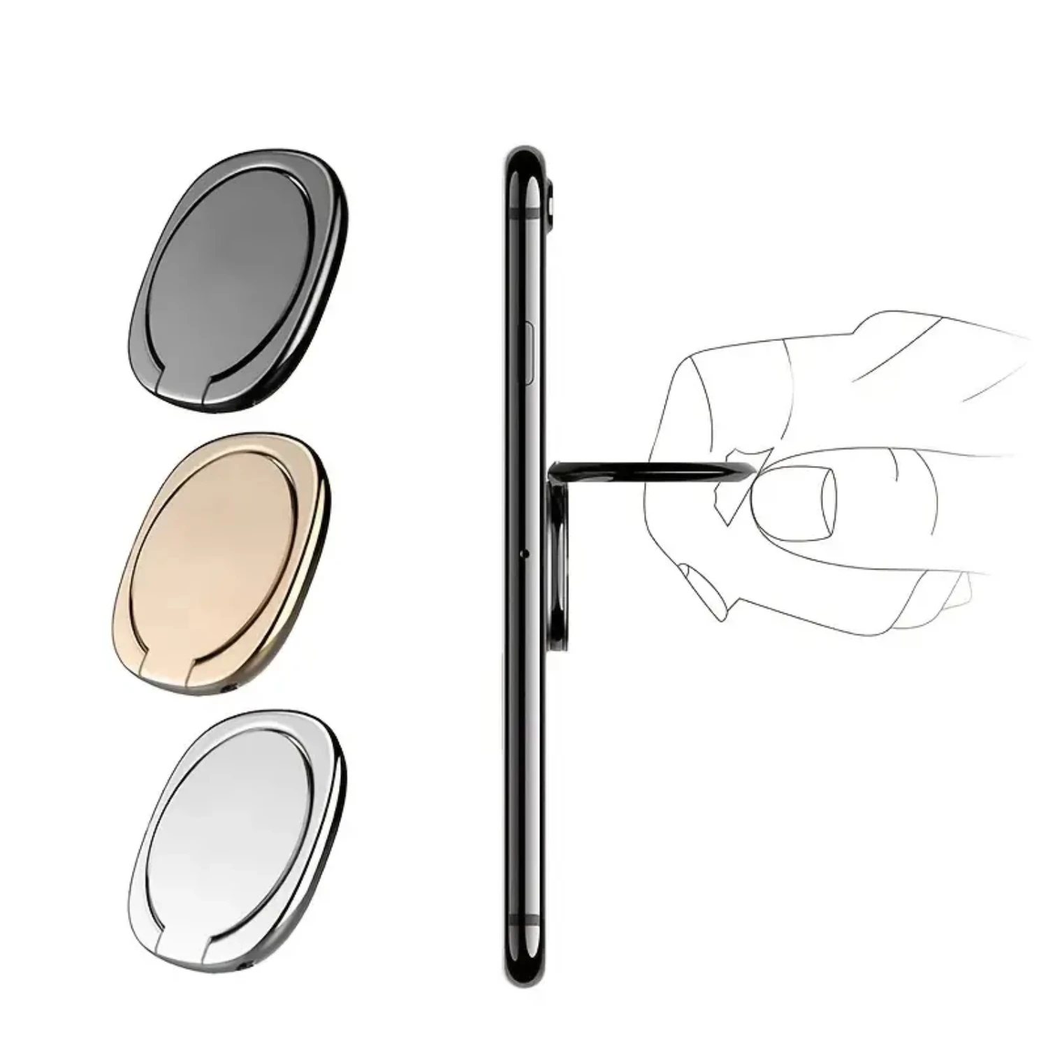 Cell Phone Ring Holder Stand, 360 Degree Rotation Finger Ring Kickstand With Polished Metal Phone
Cell Phone Ring Holder Stand, 360 Degree Rotation Finger Ring Kickstand With Polished Metal Phone