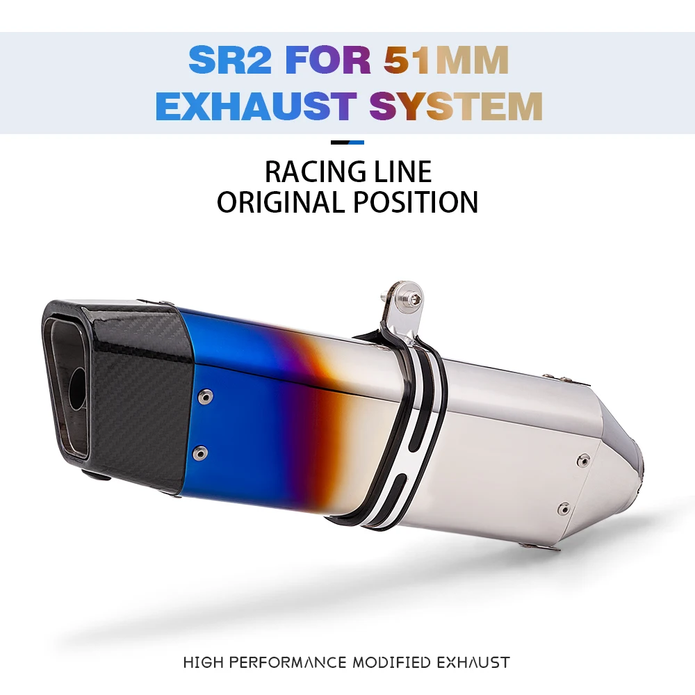 Motorcycle Exhaust Muffler for R3 MT07 FZ1 R6 R15 ZX6R ZX10 Z900 Z400 Z1000 CBR1000 GSXR1000 SR2 51mm
Motorcycle Exhaust Muffler for R3 MT07 FZ1 R6 R15 ZX6R ZX10 Z900 Z400 Z1000 CBR1000 GSXR1000 SR2 51mm