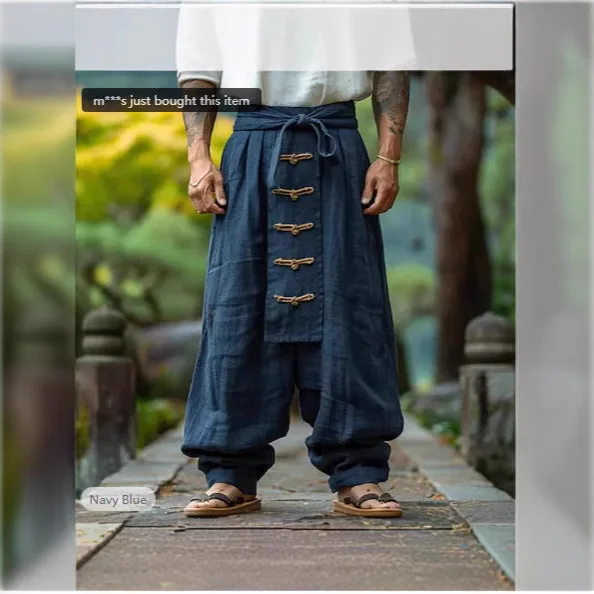 Mens Wide Leg Pants Cotton Linen Tie-Dye Casual Boho Trousers Pants Loose Fit Elastic Drawstring Waist Straight-Legs Long Pants
Mens Wide Leg Pants Cotton Linen Tie-Dye Casual Boho Trousers Pants Loose Fit Elastic Drawstring Waist Straight-Legs Long Pants