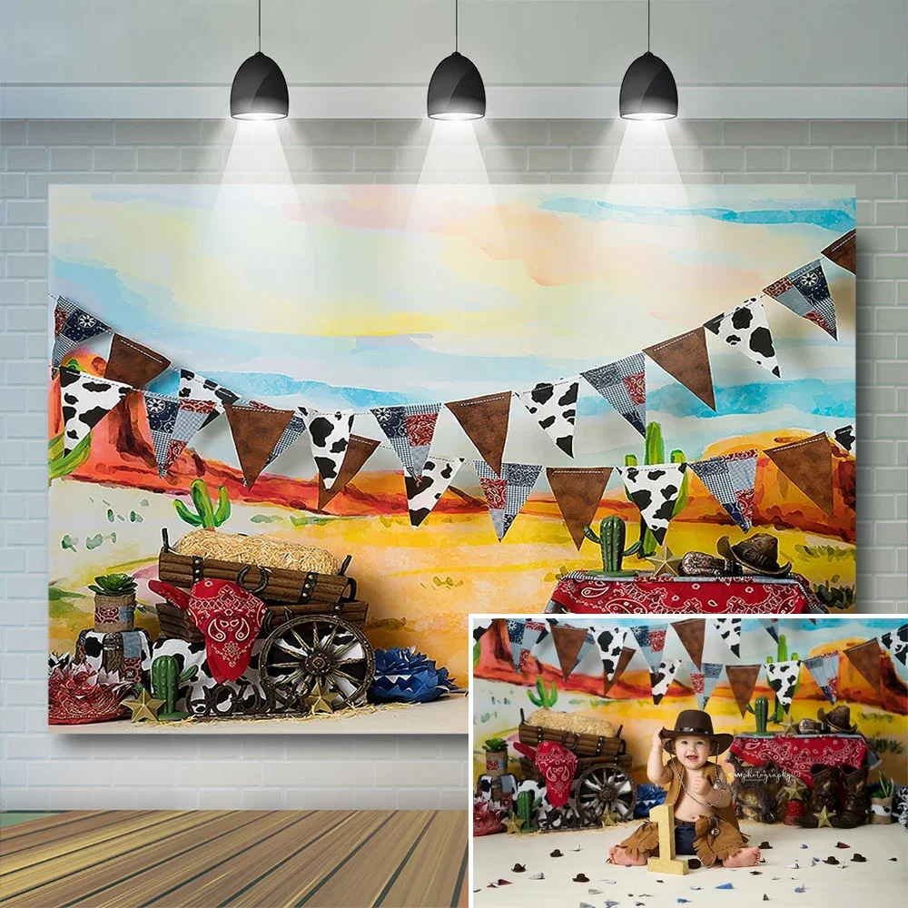 Cowboy 1st Birthday Photography Backdrop Baby Frame Child Newborn Backdrop Mexico Desert Artistic Portrait Background
Cowboy 1st Birthday Photography Backdrop Baby Frame Child Newborn Backdrop Mexico Desert Artistic Portrait Background