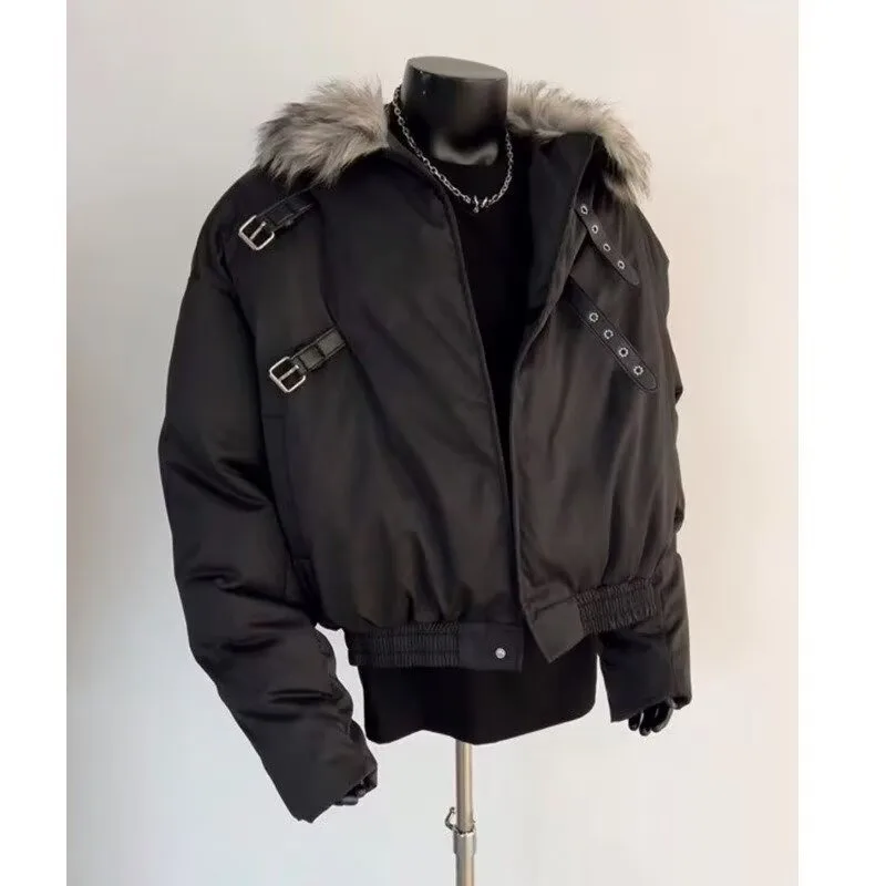 Мужское зимнее пальто Thiened Cotton Jaet, теплый меховой воротник в стиле ретро, большой размер 250, универсальная одежда для пар, полиэфирное волокно
Мужское зимнее пальто Thiened Cotton Jaet, теплый меховой воротник в стиле ретро, большой размер 250, универсальная одежда для пар, полиэфирное волокно