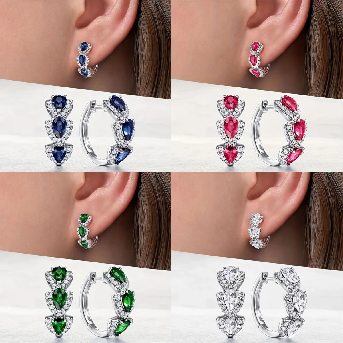Luxury-inspired zirconia hoop earrings Elegant Western-style accessories Retro magazine-inspired studs and clip-on designs
Luxury-inspired zirconia hoop earrings Elegant Western-style accessories Retro magazine-inspired studs and clip-on designs