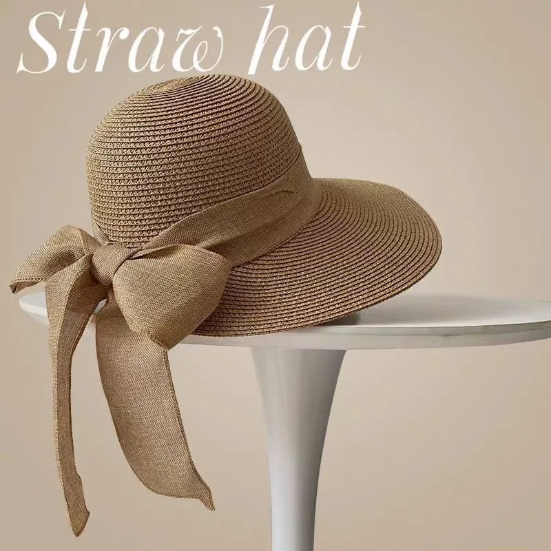 Hat Women's Summer Outdoor Seaside Big Eaves Sunscreen Shade Straw Hat Bow Beach Hat Folding Weave Sun Hat
Hat Women's Summer Outdoor Seaside Big Eaves Sunscreen Shade Straw Hat Bow Beach Hat Folding Weave Sun Hat