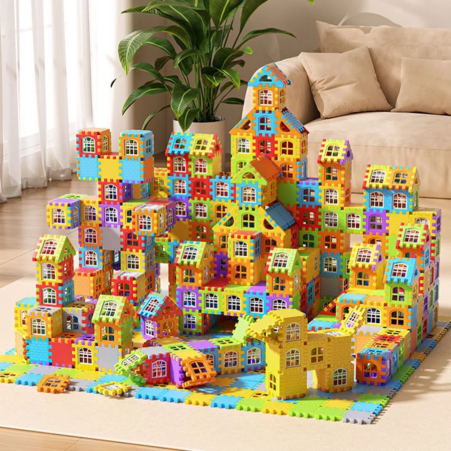 Build house building block jigsaw puzzle. Free DIY. Kindergarten toys. Children's educational toys. Gifts for children
Build house building block jigsaw puzzle. Free DIY. Kindergarten toys. Children's educational toys. Gifts for children