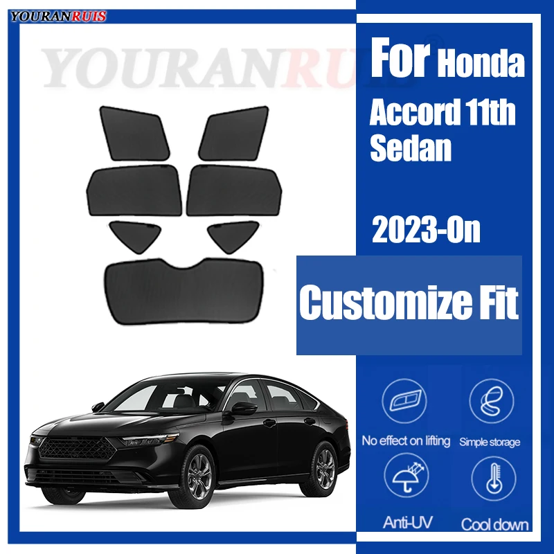Customize For Honda Accord 11th Sedan 2023-On Magnetic Customized Car Windows Sun Shade UV Protection Children Car Curtain Mesh
Customize For Honda Accord 11th Sedan 2023-On Magnetic Customized Car Windows Sun Shade UV Protection Children Car Curtain Mesh