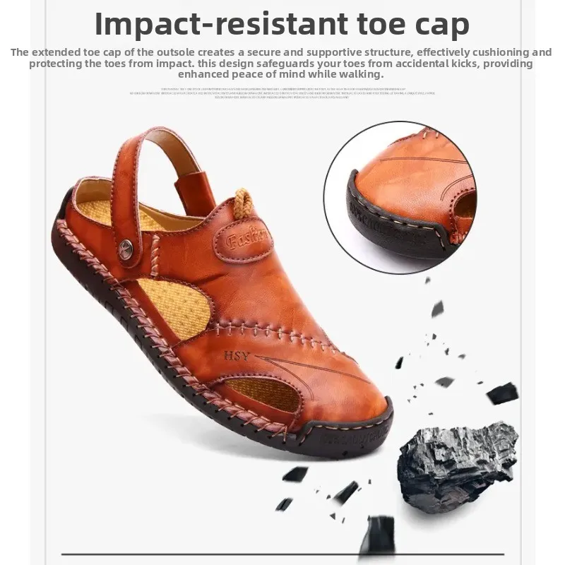 Fashion Mens Sandals Genuine Leather Summer Beach Slippers Male Non-Slip Soft Comfortable Outdoor Shoes High Quality Man Sandals
Fashion Mens Sandals Genuine Leather Summer Beach Slippers Male Non-Slip Soft Comfortable Outdoor Shoes High Quality Man Sandals