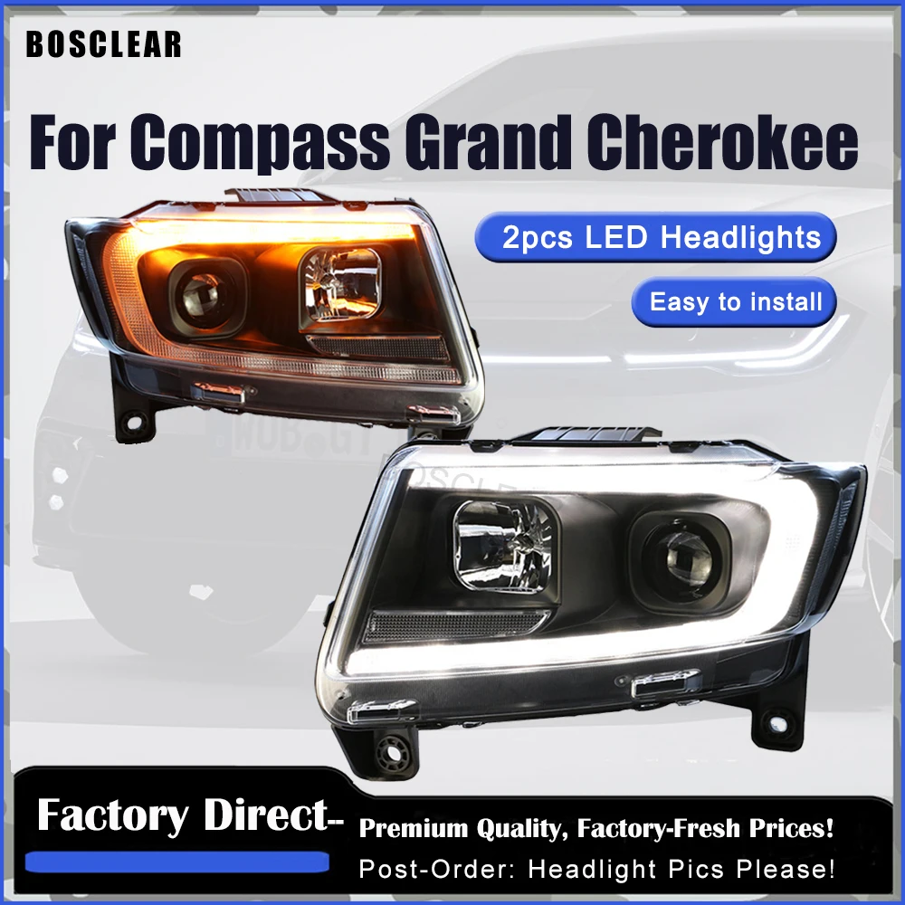 Headlight & Tail Light Conversion Assembly for 2011-2015 JEEP Grand Cherokee Dynamic Turn Signal Head Lamp with DRL Bi-Xenon HID
Headlight & Tail Light Conversion Assembly for 2011-2015 JEEP Grand Cherokee Dynamic Turn Signal Head Lamp with DRL Bi-Xenon HID