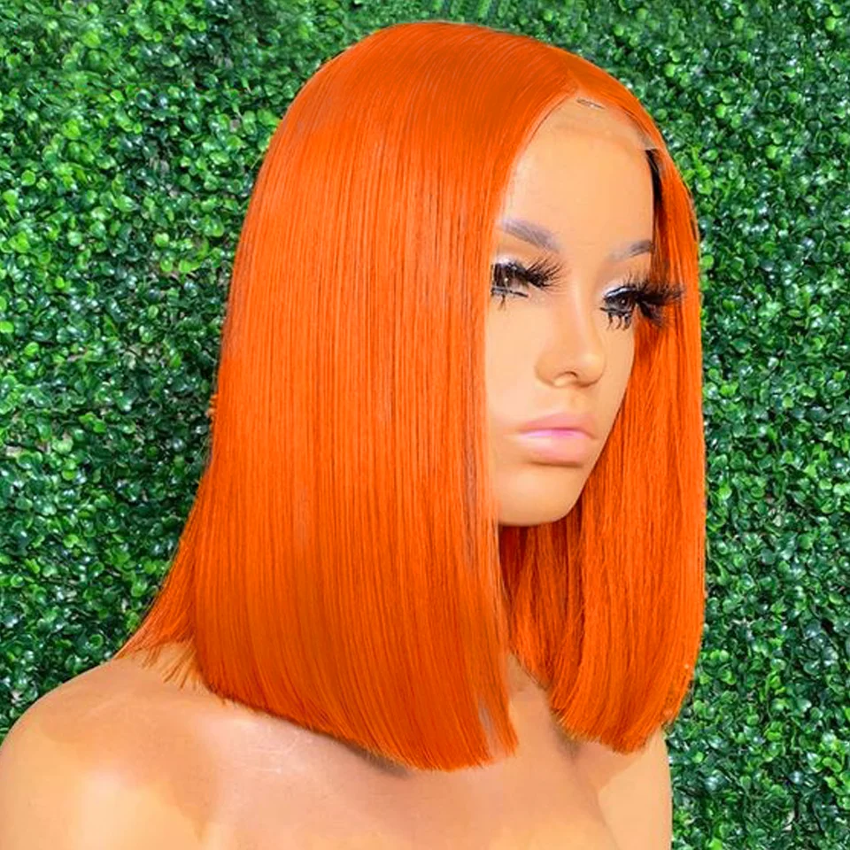 Indian Ginger Orange Short Bob Lace Front Wig Straight 13*6*1 T Part Lace Wig 180% Density Human Hair Wigs For Black Women
Indian Ginger Orange Short Bob Lace Front Wig Straight 13*6*1 T Part Lace Wig 180% Density Human Hair Wigs For Black Women