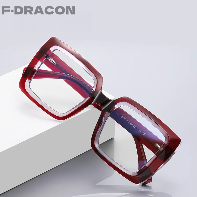 F·DRACON New Style Acetate Glasses Frame Fashionable Square Frame Women's Glasses Frame Optical Prescription Glasses For Women
F·DRACON New Style Acetate Glasses Frame Fashionable Square Frame Women's Glasses Frame Optical Prescription Glasses For Women