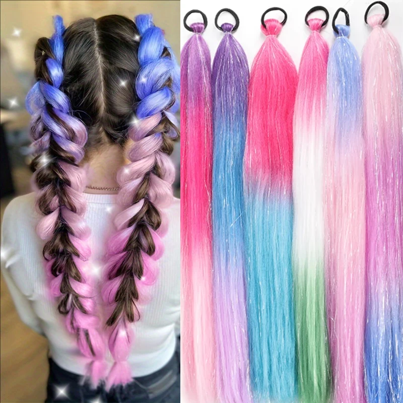 2 шт., 26 дюймов, синтетические волосы, наращивание хвоста, парик с эластичной резинкой для волос, прямые красочные хвосты с мишурой для плетения волос
2 шт., 26 дюймов, синтетические волосы, наращивание хвоста, парик с эластичной резинкой для волос, прямые красочные хвосты с мишурой для плетения волос