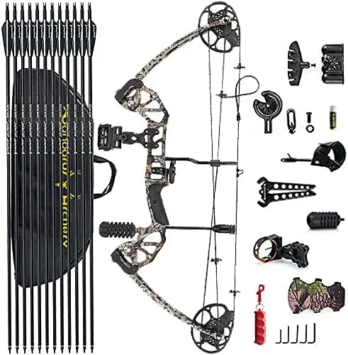 Compound Bow Draw Weight 0-70 Lbs for Pull Beginner and Intermediate Archer Fully Adjustable 19.25\\"-31\\" with All Accessories
Compound Bow Draw Weight 0-70 Lbs for Pull Beginner and Intermediate Archer Fully Adjustable 19.25\\"-31\\" with All Accessories