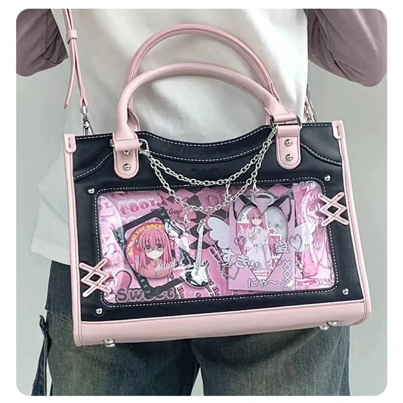 JIAERDI Y2K Cute Ita Bag Girl Transparent Tote Bag Women Fashion Shoulder Crossbody Bag Lady DIY Display Tote Bag Lolita Handbag
JIAERDI Y2K Cute Ita Bag Girl Transparent Tote Bag Women Fashion Shoulder Crossbody Bag Lady DIY Display Tote Bag Lolita Handbag