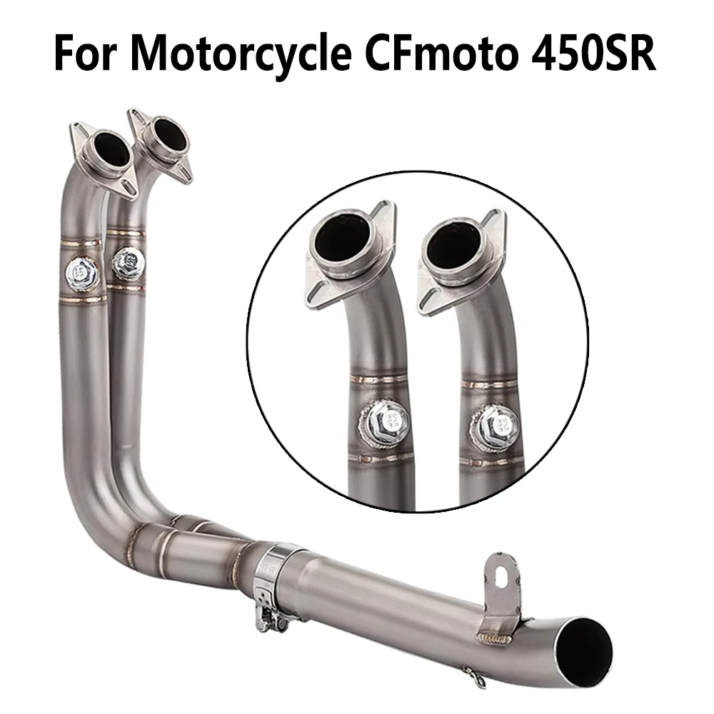 High Quality 51MM Exhaust Full System Escape Slip on Front Link Pipe Fits Muffler For Motorcycle CFmoto 450SR Factory Price
High Quality 51MM Exhaust Full System Escape Slip on Front Link Pipe Fits Muffler For Motorcycle CFmoto 450SR Factory Price