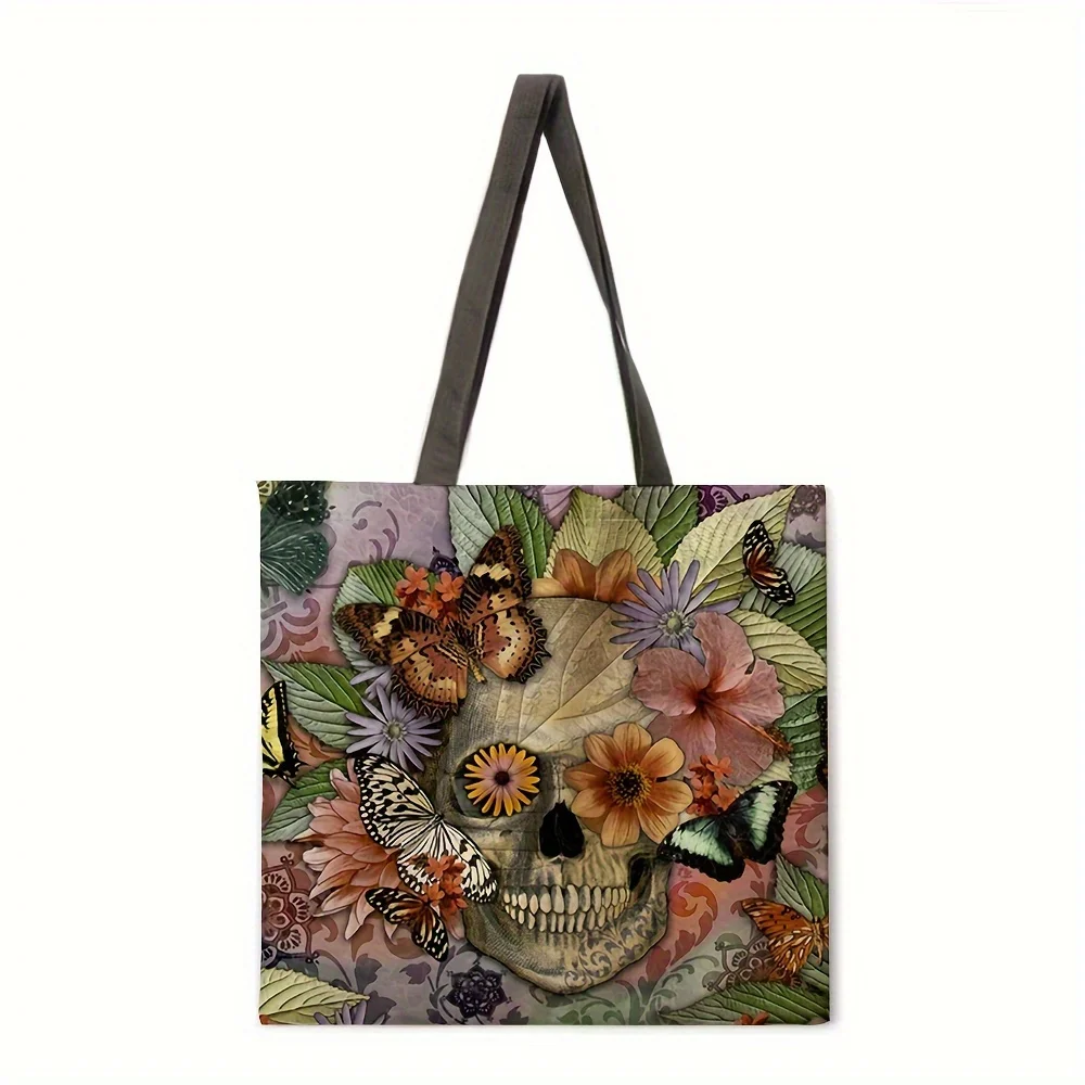 American style skull linen bag handbag light shoulder bag large capacity eco-friendly shopping bag tote bag
American style skull linen bag handbag light shoulder bag large capacity eco-friendly shopping bag tote bag