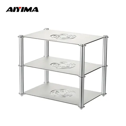 Aiyima suporte de exibição de alta fidelidade de rack de amplificador de metal para amplificador de mesa pré-amplificador dac suporte de montagem em rack para sistema de áudio doméstico