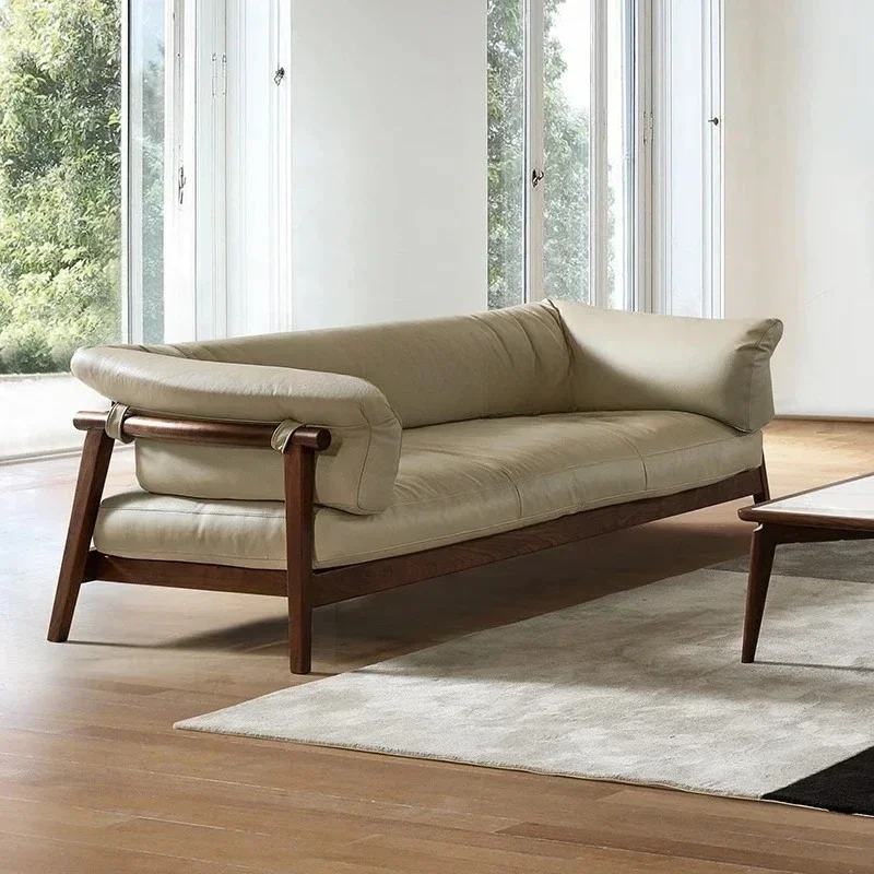 TTTTNordic Solid Wood Sofa North American Black Walnut, Leather Villa Living Room Furniture Minimalist Light Luxury
TTTTNordic Solid Wood Sofa North American Black Walnut, Leather Villa Living Room Furniture Minimalist Light Luxury