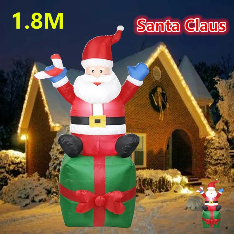1.8M/6FT inflatable Santa Claus, LED light inflatable toys, indoor and outdoor courtyard Christmas party decoration props
1.8M/6FT inflatable Santa Claus, LED light inflatable toys, indoor and outdoor courtyard Christmas party decoration props