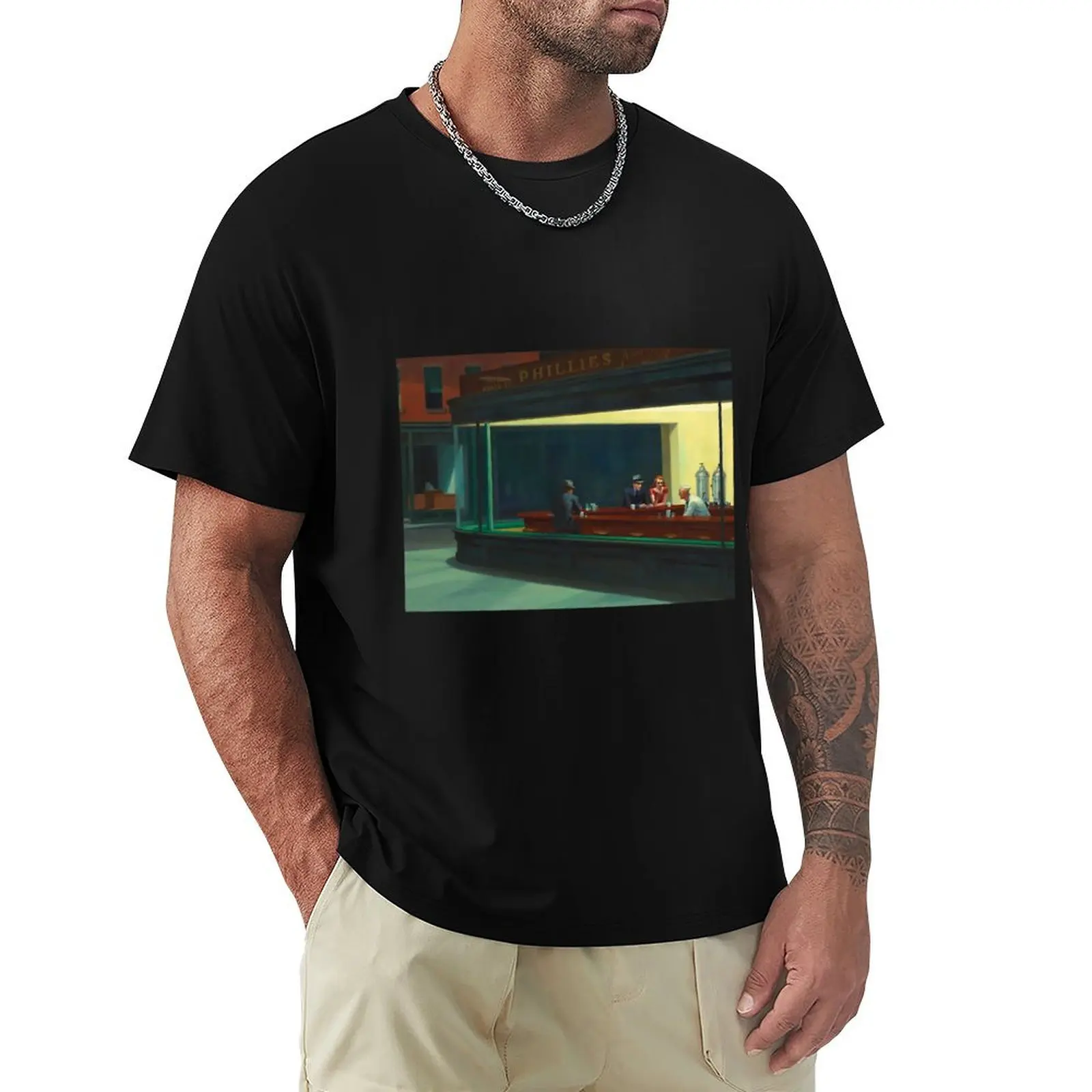 NIGHT HAWKS - EDWARD HOPPER Photographic Print T-Shirt Casual Light Summer Short Sleeve Top
NIGHT HAWKS - EDWARD HOPPER Photographic Print T-Shirt Casual Light Summer Short Sleeve Top