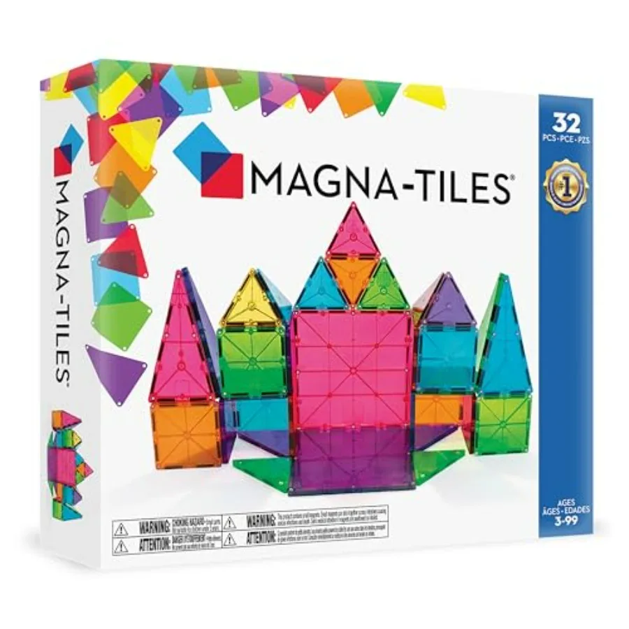 Classic 32-Piece Magnetic Construction Set for Creative Building with Strong Magnets in Blue and Red
Classic 32-Piece Magnetic Construction Set for Creative Building with Strong Magnets in Blue and Red