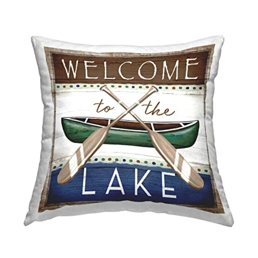 Welcome to Lake Rustic Canoe Crossed Paddles Design by Elizabeth Tyndall Throw Pillow
Welcome to Lake Rustic Canoe Crossed Paddles Design by Elizabeth Tyndall Throw Pillow