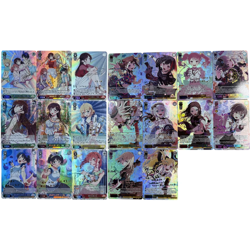 9Pcs/set Weiss Schwarz Collection Card Waifu Anime Kanojo Okarishimasu Ichinose Chizuru Signature Card Refracted Color Flash
9Pcs/set Weiss Schwarz Collection Card Waifu Anime Kanojo Okarishimasu Ichinose Chizuru Signature Card Refracted Color Flash