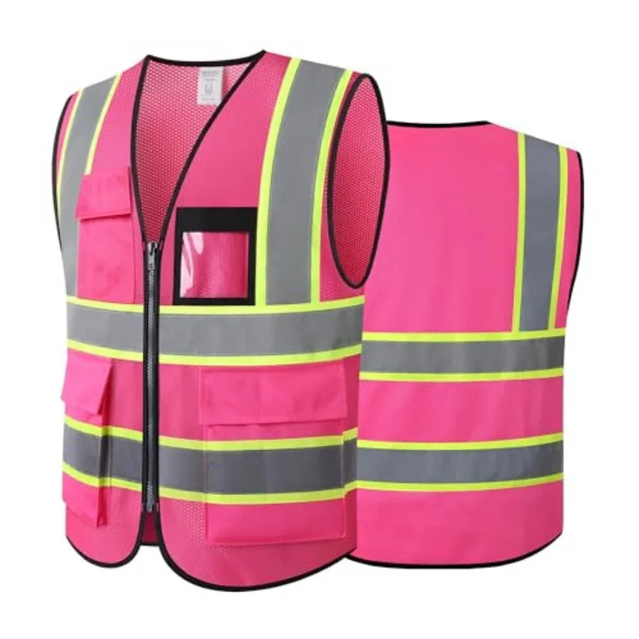 Reflective High Visibility Safety Vest for Men Women with Pockets Zipper Front Meets ANSI/ISEA Standards
Reflective High Visibility Safety Vest for Men Women with Pockets Zipper Front Meets ANSI/ISEA Standards