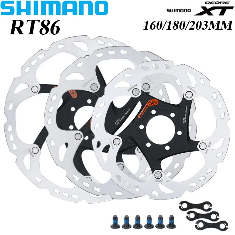 SHIMANO Deore XT RT86 160MM 180MM 203MM Bike Brake Disc 6 Bolt Ice Point Technology MTB Mountain Bicycle Disc Bike Parts
SHIMANO Deore XT RT86 160MM 180MM 203MM Bike Brake Disc 6 Bolt Ice Point Technology MTB Mountain Bicycle Disc Bike Parts