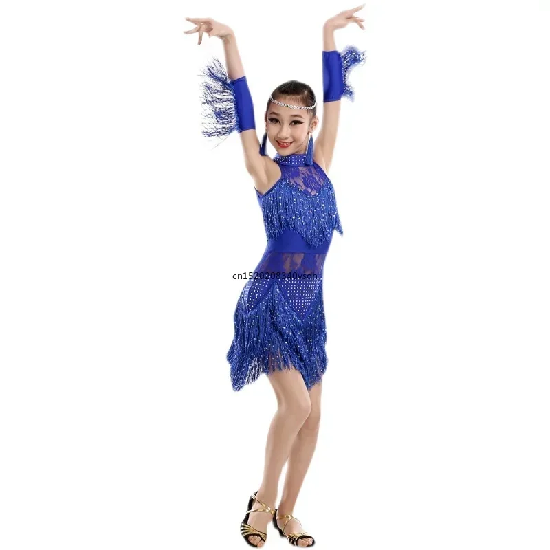 Children's Latin dance dress Tassel girls grade competition dress Practice performance jazz tango dress
Children's Latin dance dress Tassel girls grade competition dress Practice performance jazz tango dress
