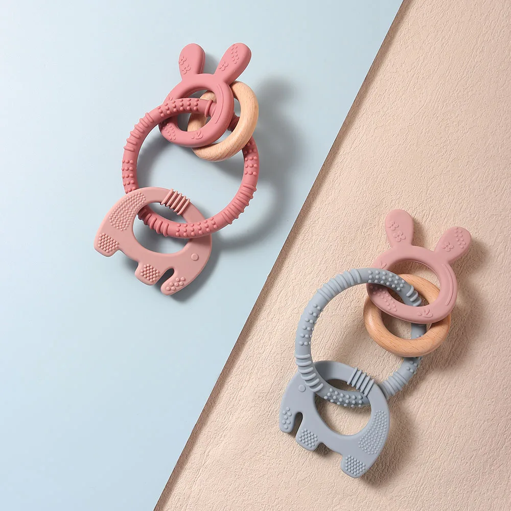 Silicone teether baby gift bunny elephant shaped cute teething ring toy chew bead rabbit sensoryd sensory gum relief soother
Silicone teether baby gift bunny elephant shaped cute teething ring toy chew bead rabbit sensoryd sensory gum relief soother