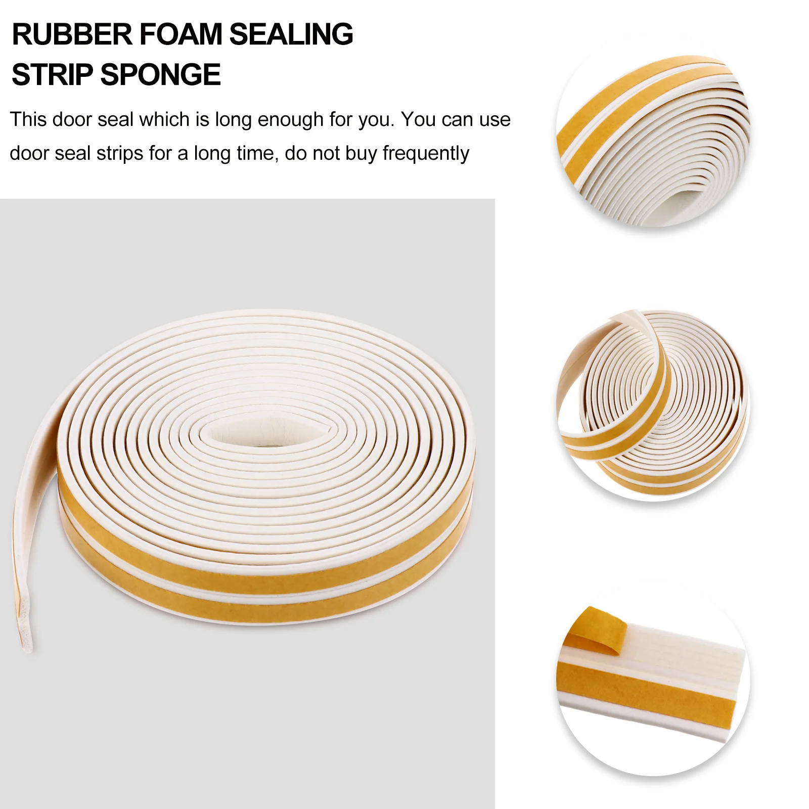 2pcs Sealing Tape 5M Door Seal Strip Self Adhesive Weatherproof Soundproof Anti Collision Epdm Rubber Strip For Window Door Gap
2pcs Sealing Tape 5M Door Seal Strip Self Adhesive Weatherproof Soundproof Anti Collision Epdm Rubber Strip For Window Door Gap